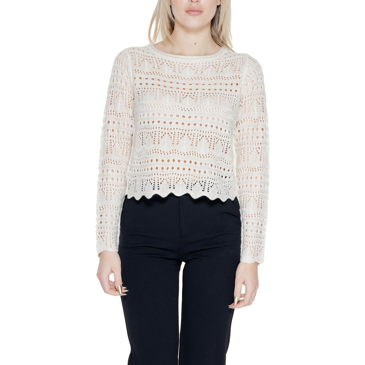 Jacqueline De Yong  JDYSUN LAY L/S BOATNECK KNT NOOS 15287384  Béžová