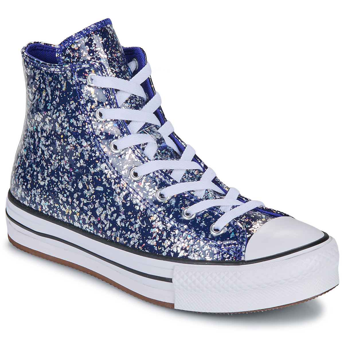 Converse  CHUCK TAYLOR ALL STAR EVA LIFT GLITTER HIGH TOP  Modrá