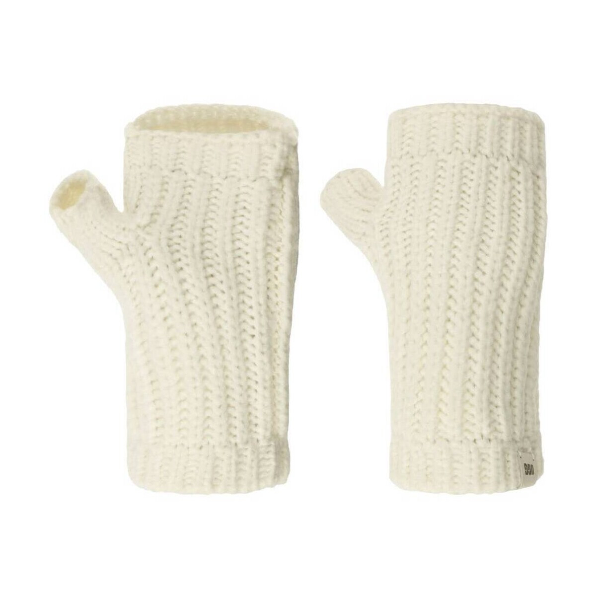 UGG  W RIBBED FINGERLESS MITTEN  Bílá