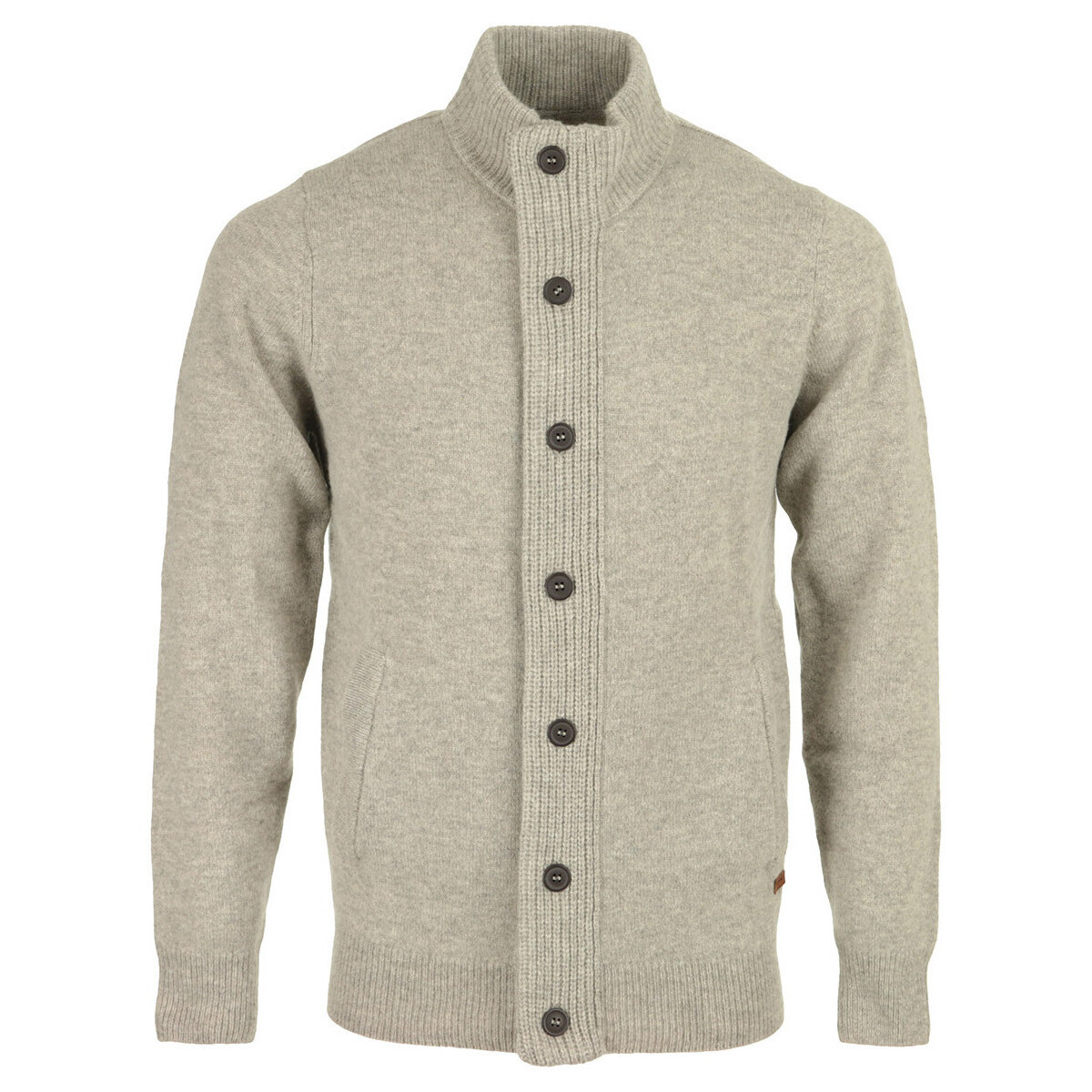 Barbour  Patch Zip Through Knitted Jumper  Béžová