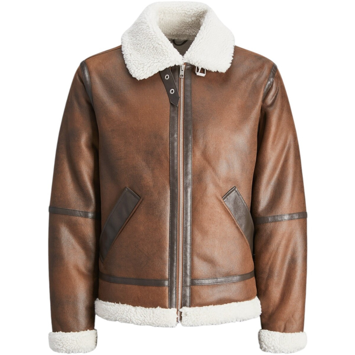 Jack & Jones  JORCOLE AVIATOR JACKET 12261819  Hnědá