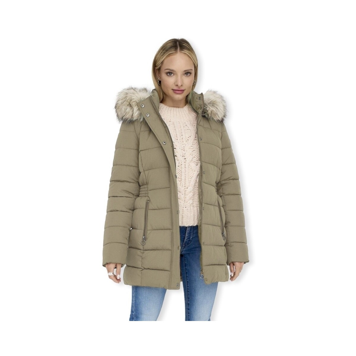 Only  New Luna Jacket - Silver Sage  Zelená