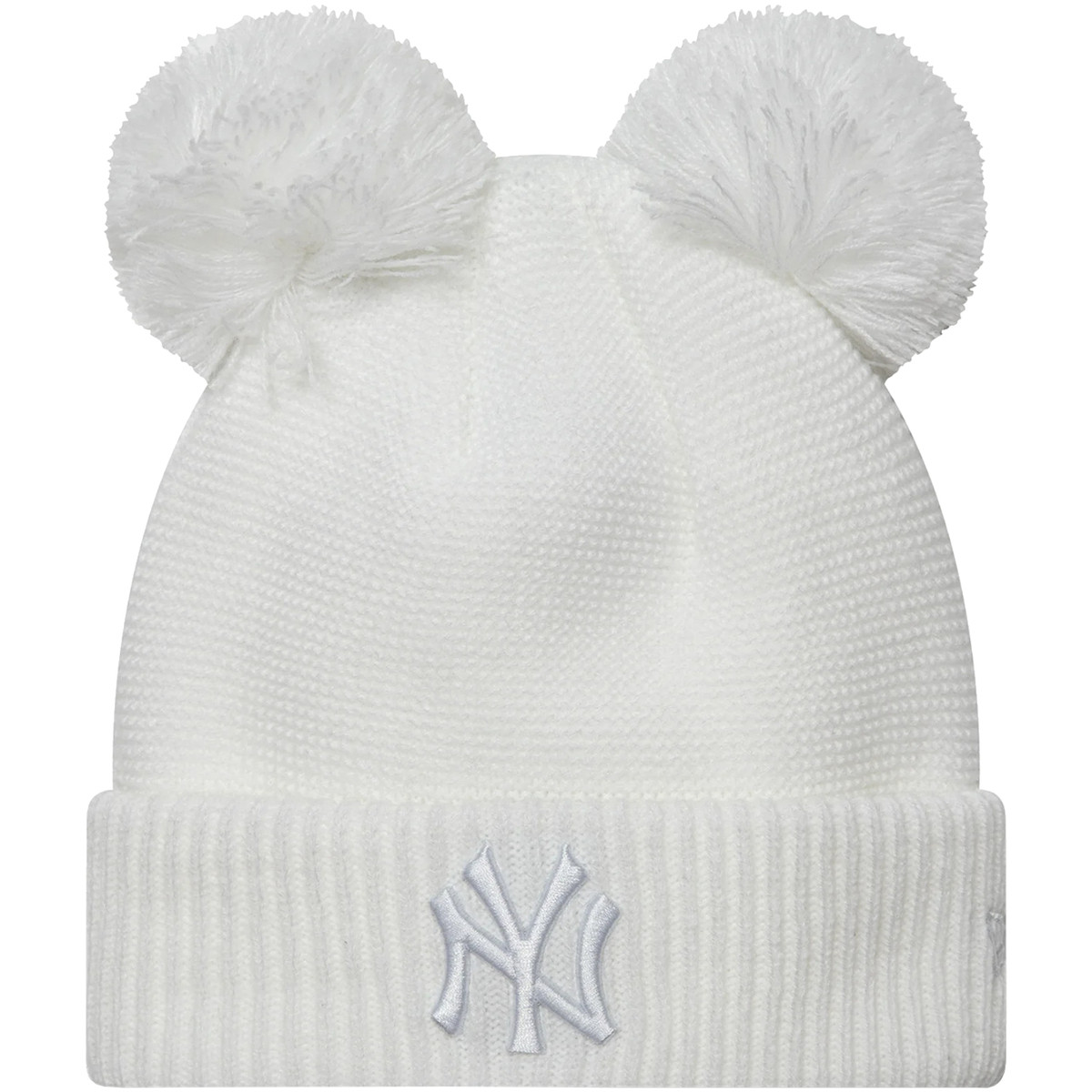 New-Era  Wmn Double Pom New York Yankees Beanie  Bílá