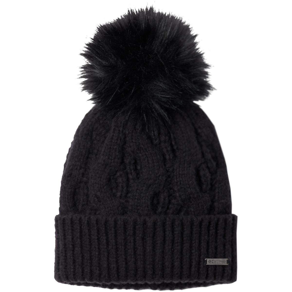 Columbia  Boundless Days Cable Knit Pom Beanie  Černá