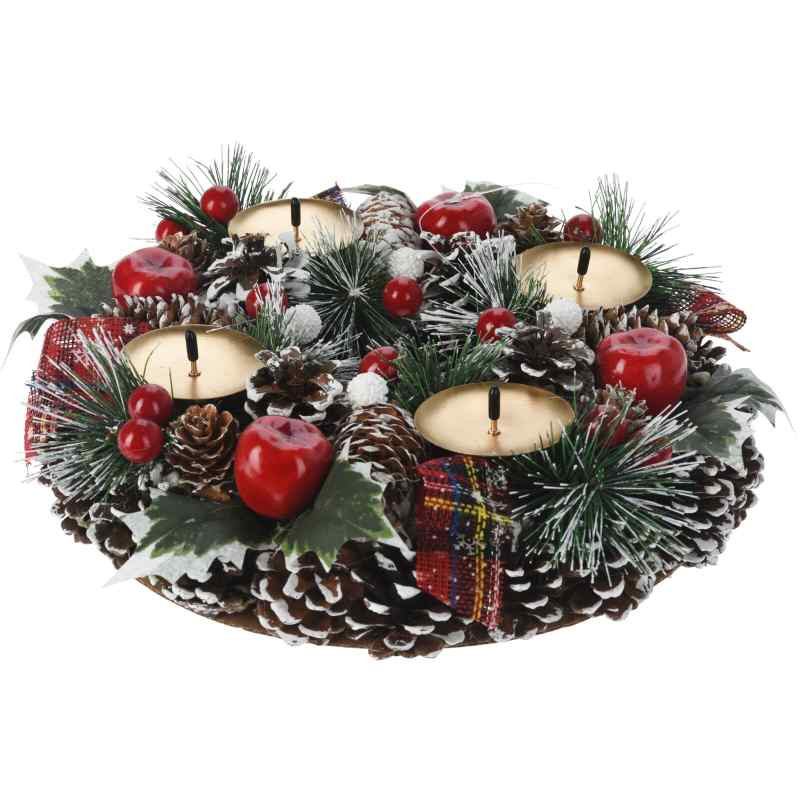 HOMESTYLING Adventní věnec 27 cm KO-ACW006830