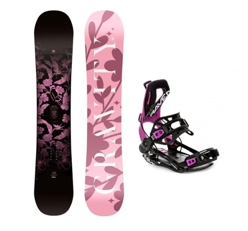 Gravity Empire 24/25 dámský snowboard + Raven Fastec FT360 black/fuchsia vázání