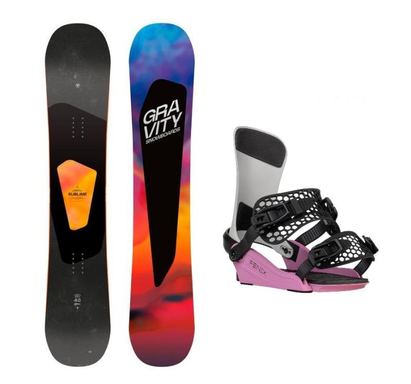 ravity Sublime 24/25 dámský snowboard + Gravity Fenix grey/rose vázání