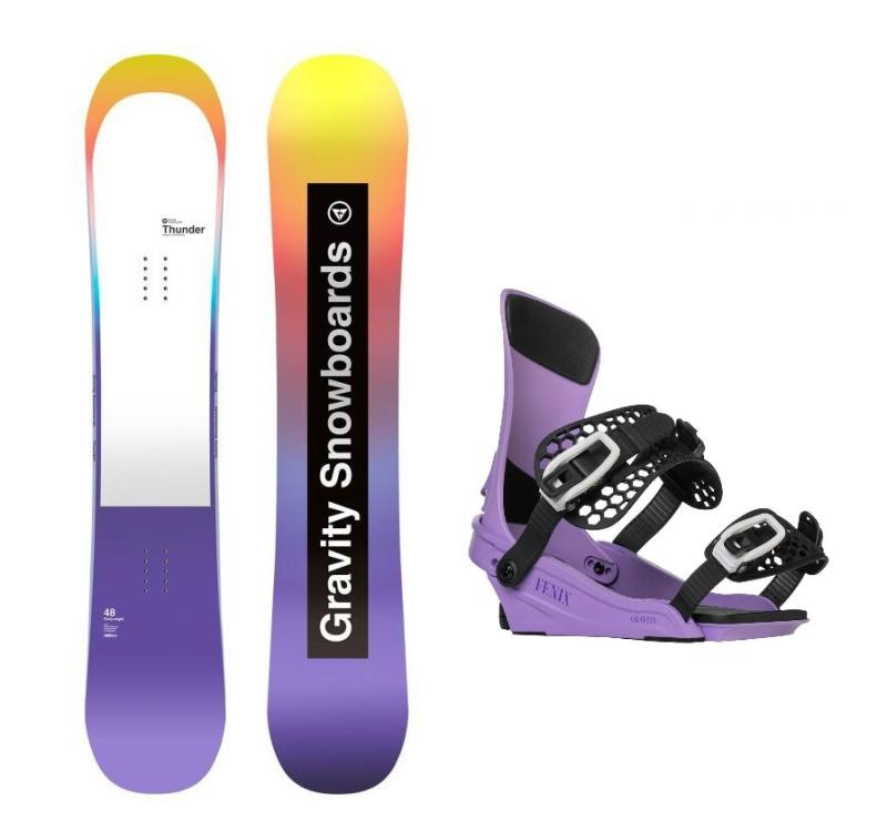 Gravity Thunder 24/25 dámský snowboard + Gravity Fenix levander vázání