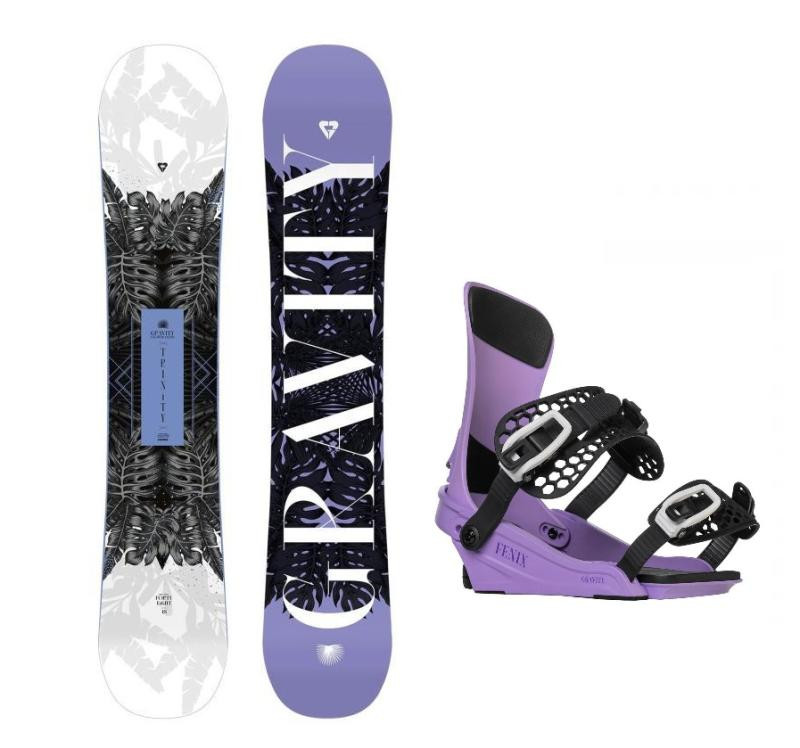 Gravity Trinity 24/25 dámský snowboard + Gravity Fenix levander vázání