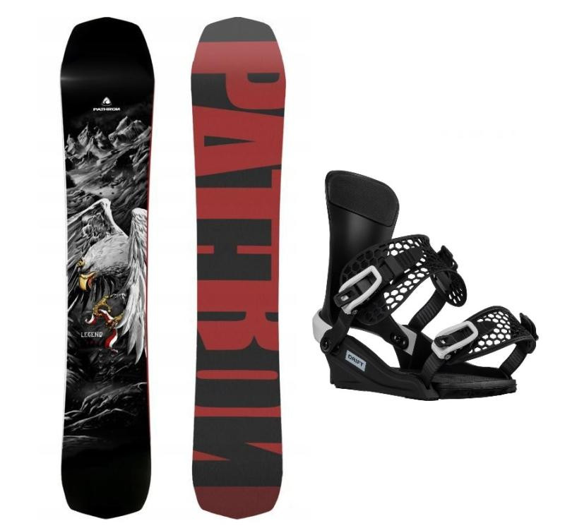 Pathron Legend 23/24 snowboard + Gravity Drift black/white vázání