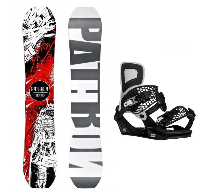 Pathron Sensei Carbon 23/24 snowboard + Gravity Indy black/white snb vázání