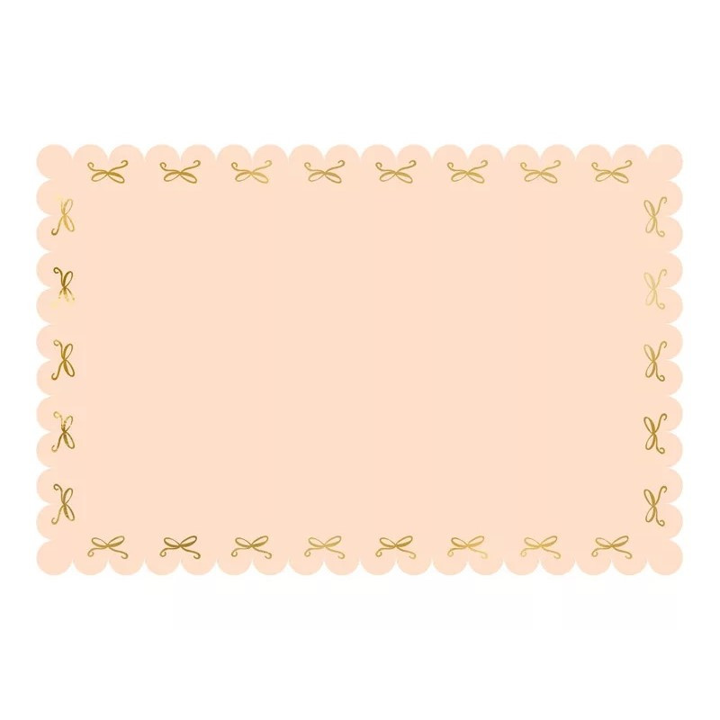 Papírový ubrus s mašličkami růžový 180x120cm