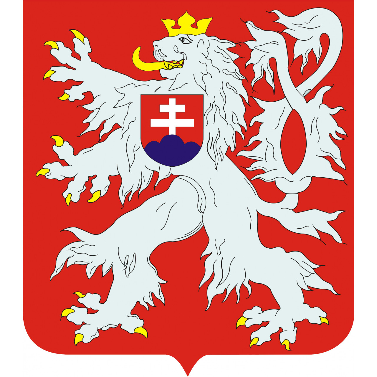 Samolepka Československý lev 7 x 6 cm - barevná