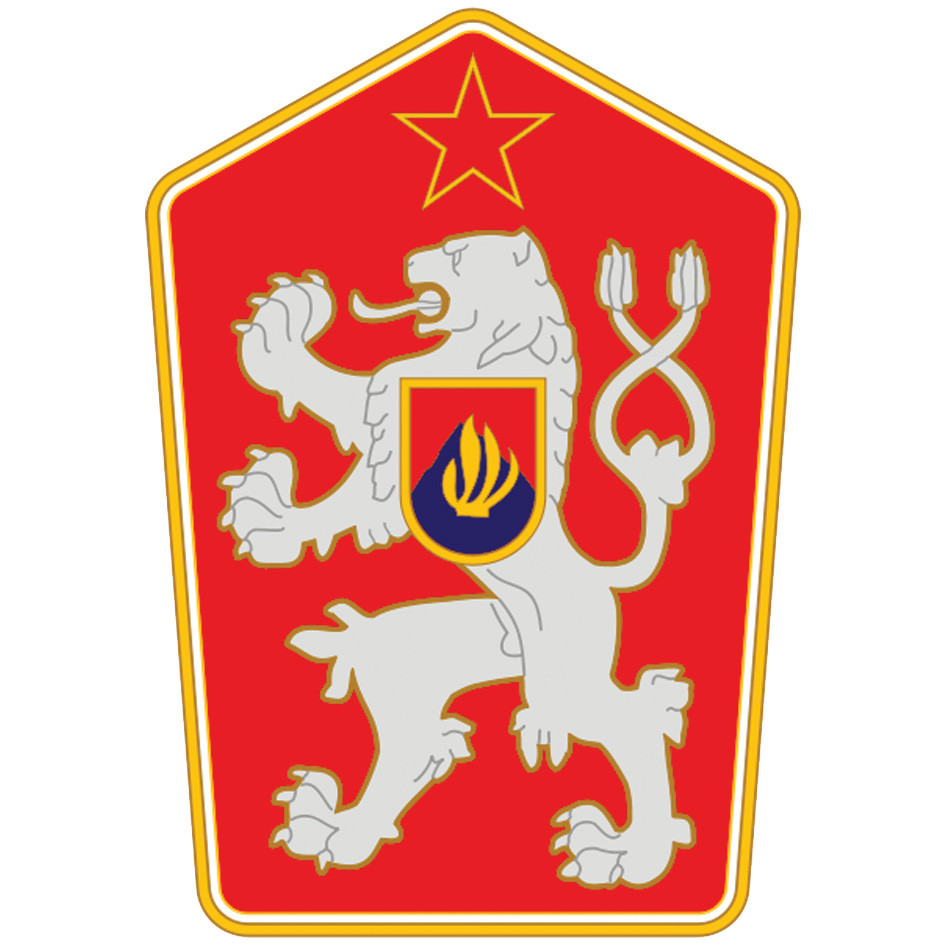 Samolepka znak ČSSR 8,5 x 6 cm - barevná