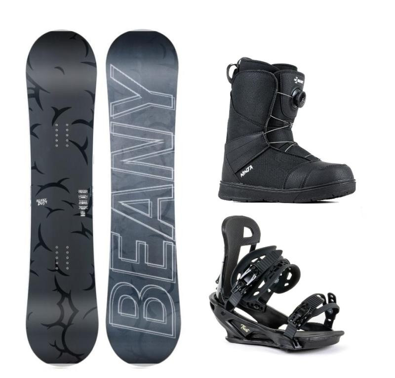 Beany Dust juniorský snowboard + Beany Trust vázání + Beany Ninja BS snowboard