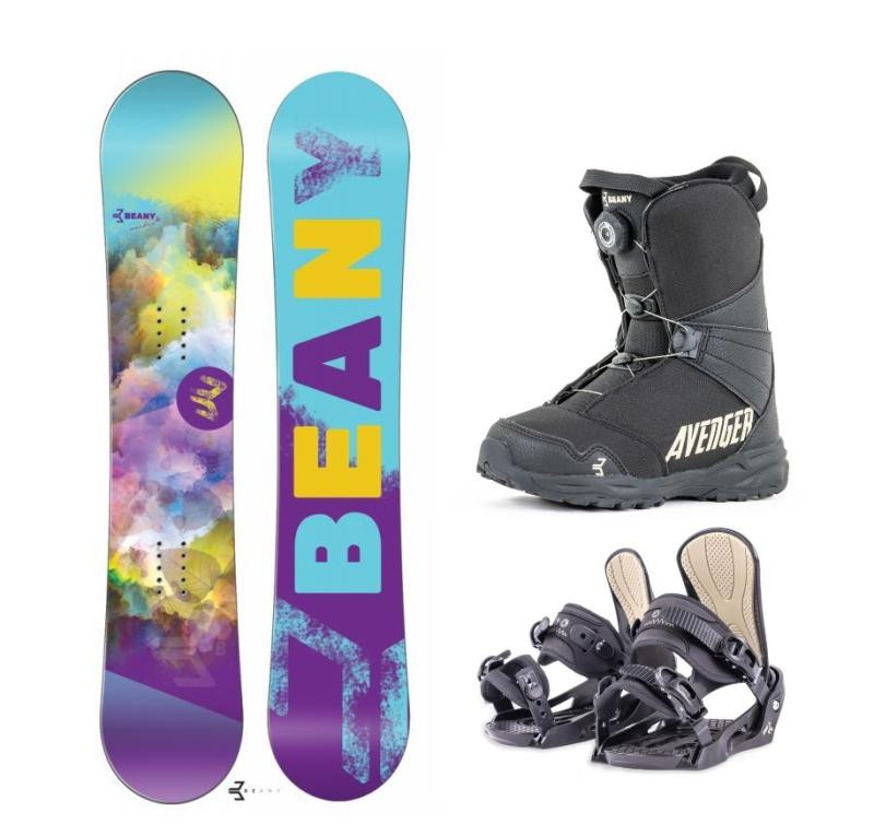 Beany Meadow dívčí snowboard + Beany Junior vázání + Beany Avenger BS boty