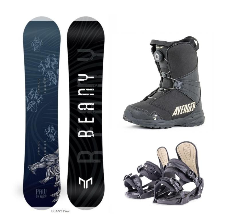 Beany Paw juniorský snowboard + Beany Junior vázání + Beany Avenger BS boty