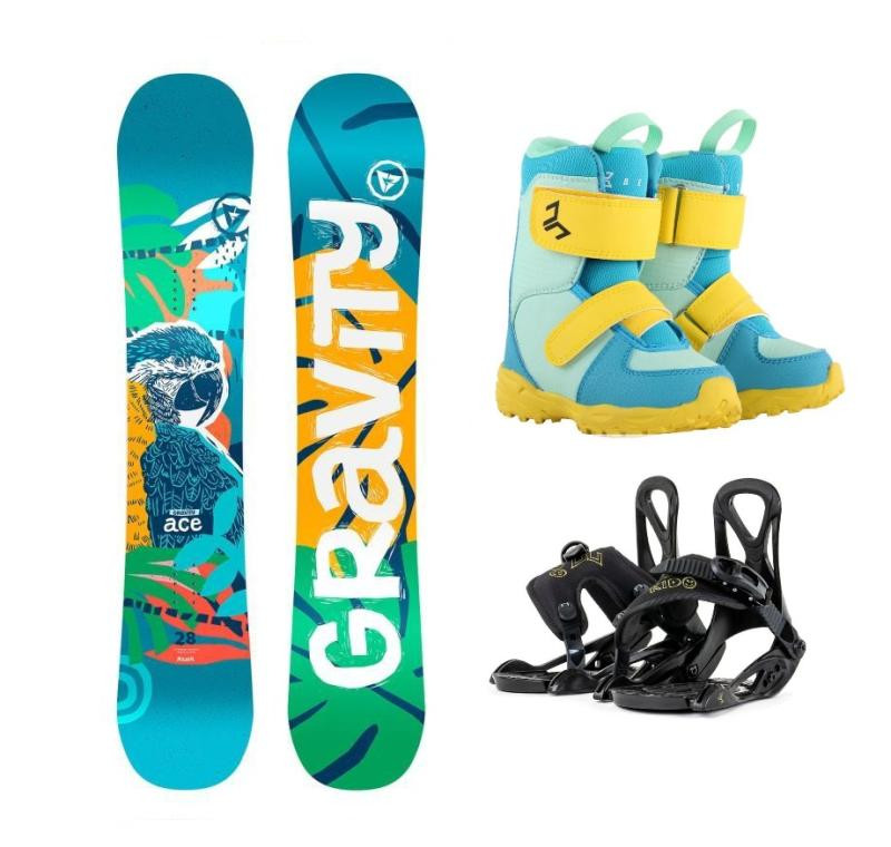 Gravity Ace dětský snowboard + Beany Kido vázání + Beany Joker boty