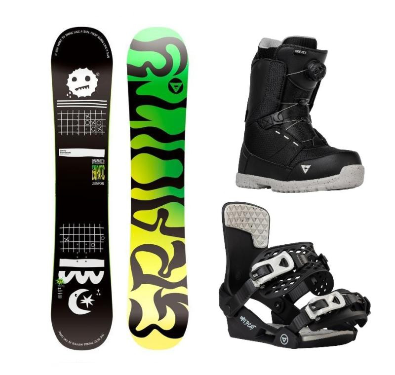 Gravity Empatic Jr 24/25 snowboard + Gravity Wildcat vázání + Gravity Micro Atop black