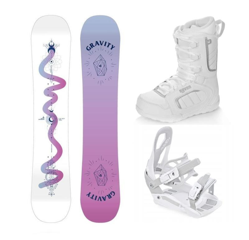 Gravity Fairy 24/25 snowboard + Raven S230 White vázání + Raven Pearl white boty