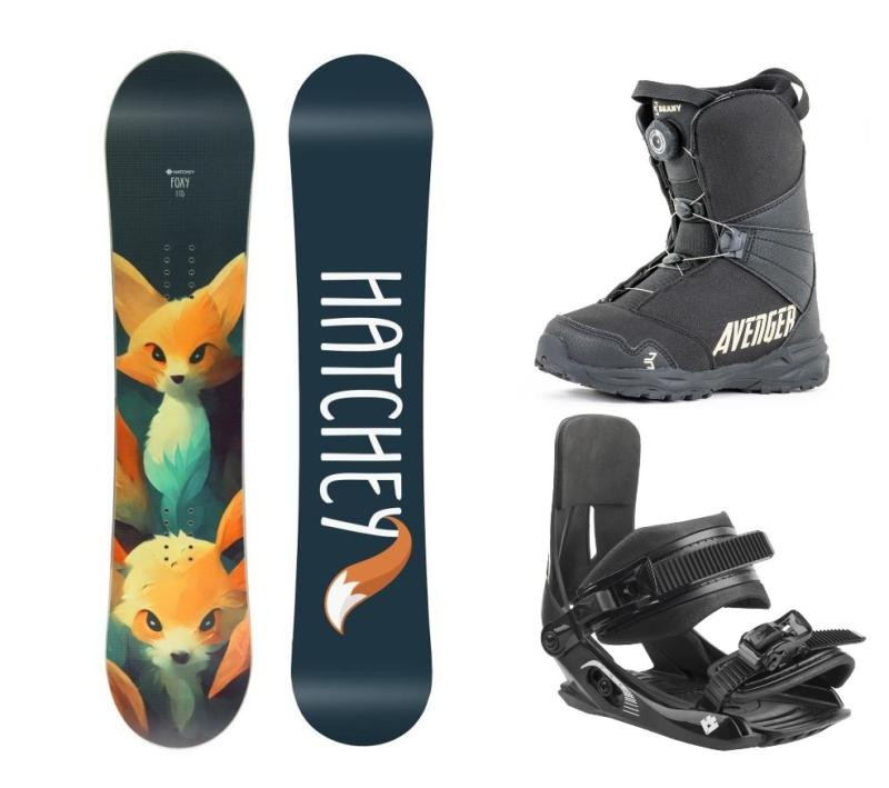 Hatchey Foxy dětský snowboard + Hatchey Tactic Junior vázání + Beany Avenger BS boty