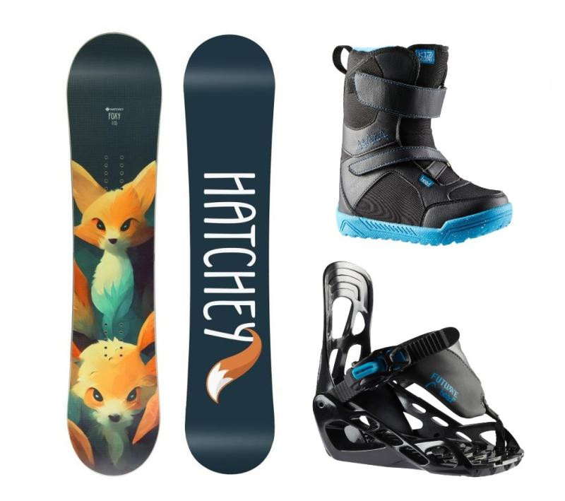 Hatchey Foxy dětský snowboard + Head P Kid black vázání + Head Kid LYT Velcro boty