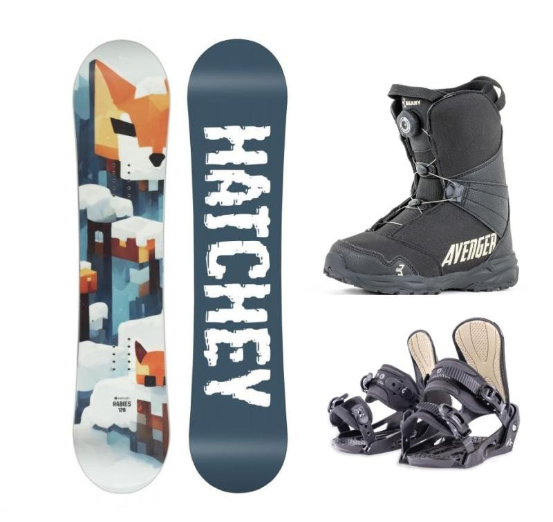 Hatchey Rabies juniorský snowboard + Beany Junior vázání + Beany Avenger BS boty