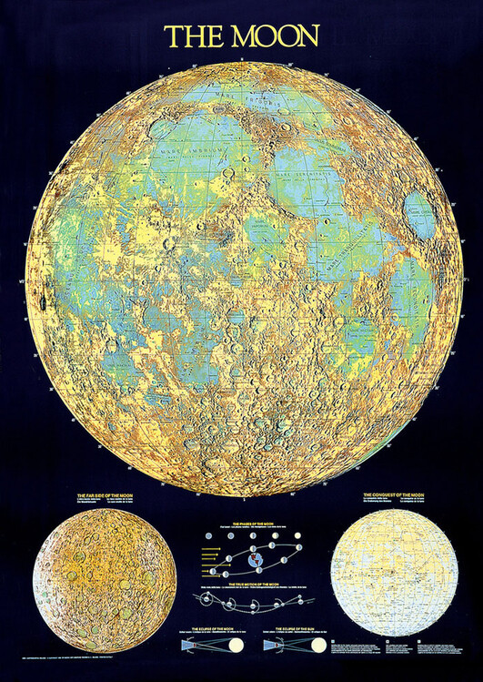 EUROGRAPHICS Plakát, Obraz - The moon, 61 × 91.5 cm
