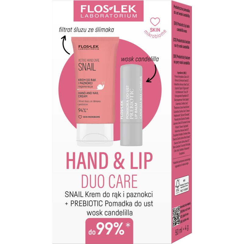 FlosLek Laboratorium Set Hand & Lip Snail dárková sada