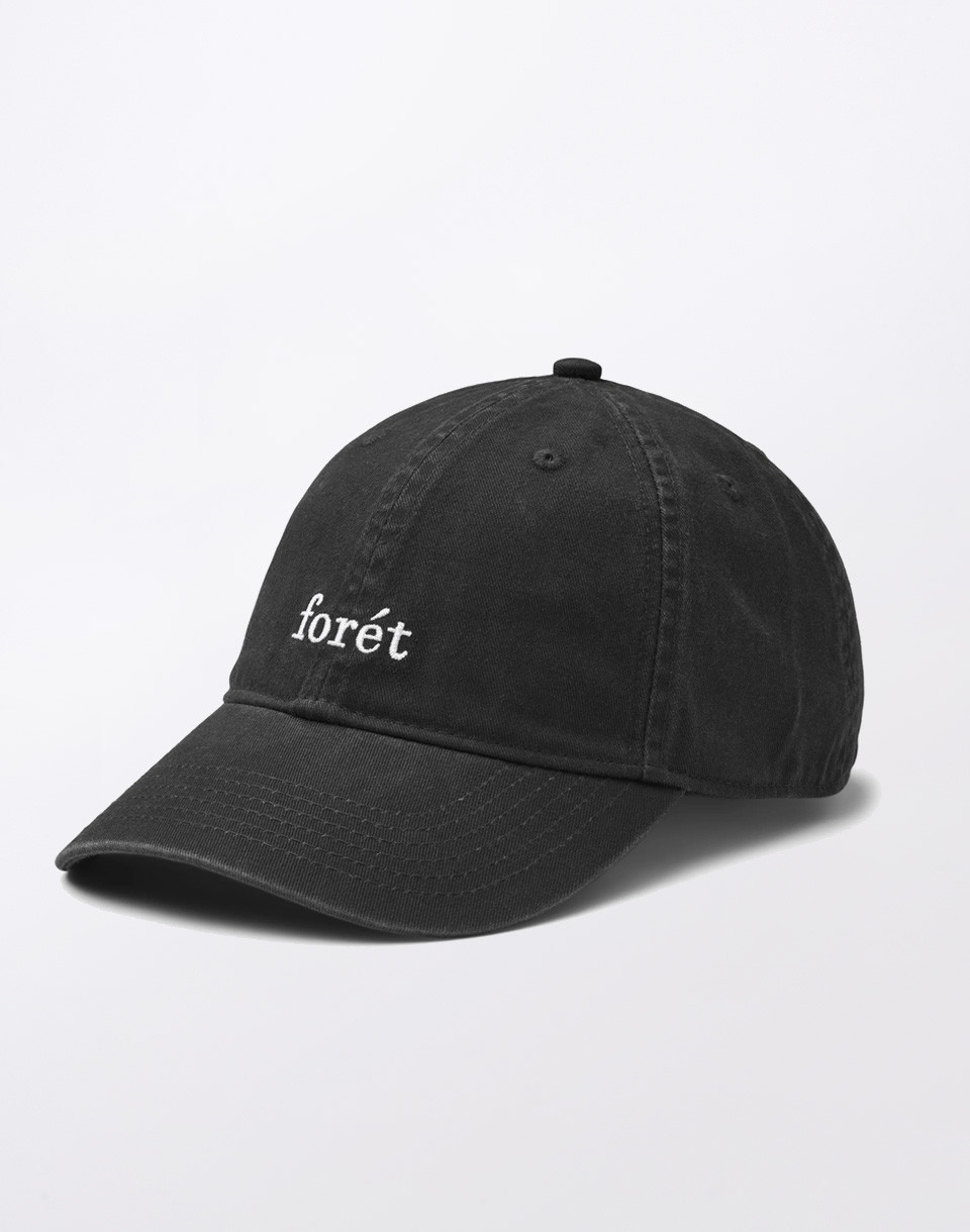 Forét Hawk Washed Cap BLACK