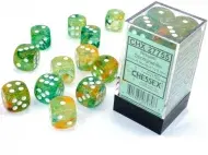 Chessex Dice Set Nebula Spring/White Luminary 16mm d6 (12x)