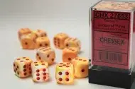 Chessex Dice Set Festive Sunburst/Red 16mm d6 (12x)