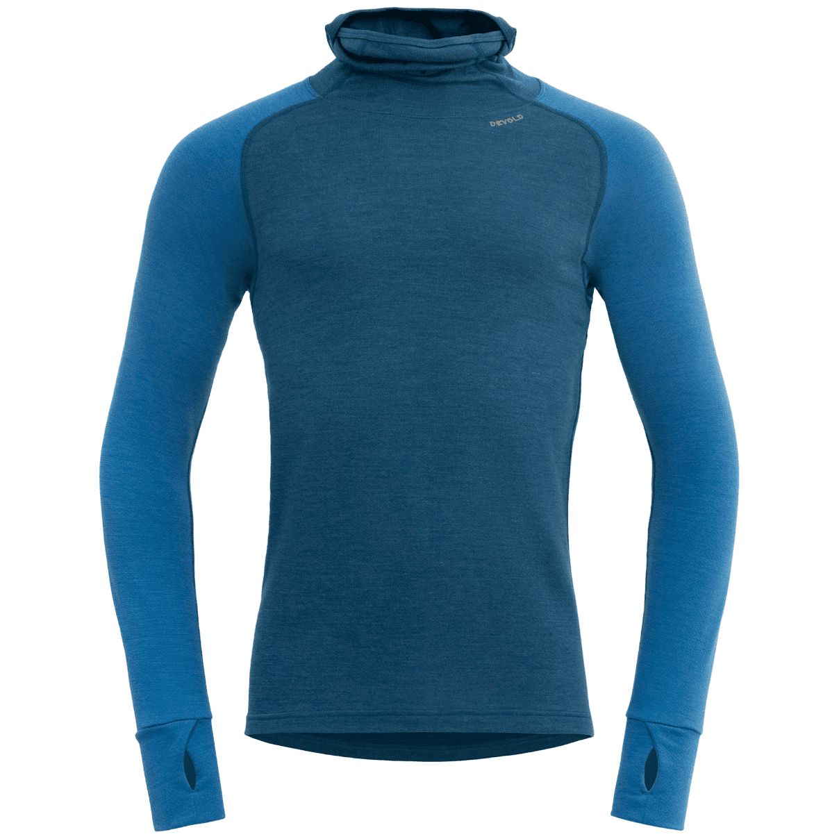 Pánská funkční mikina Devold Expedition Merino Silk Hoodie Man Velikost: M / Barva: modrá