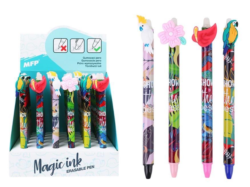 MFP 6001397 Kuličkové pero gumovací Tropical, 0,5, modré