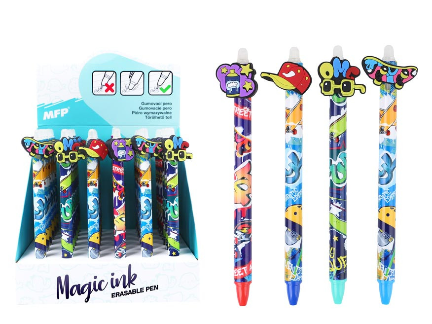 MFP 6001396 Kuličkové pero gumovací Young Style, 0,5, modré