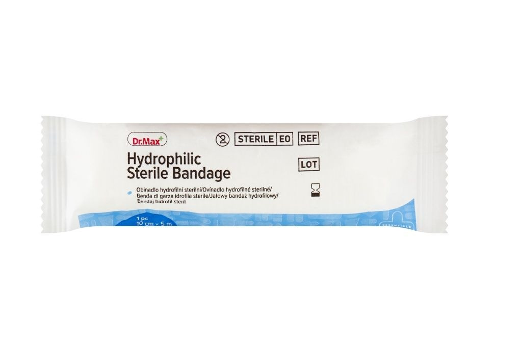 Dr. Max Hydrophilic Sterile Bandage 10 cm x 5 m 1 ks