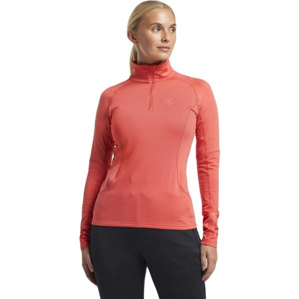 TENSON TXLITE HALF ZIP W Dámská mikina, lososová, velikost