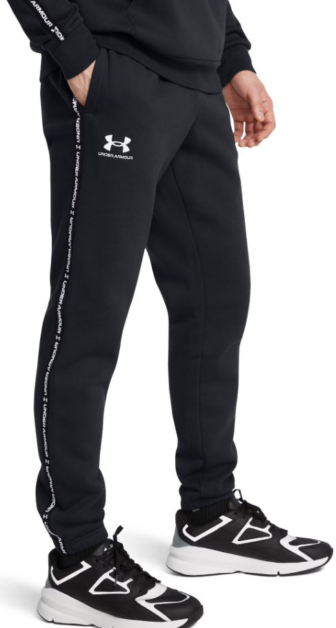 Kalhoty Under Armour UA Icon Fleece Jgr Taping-BLK