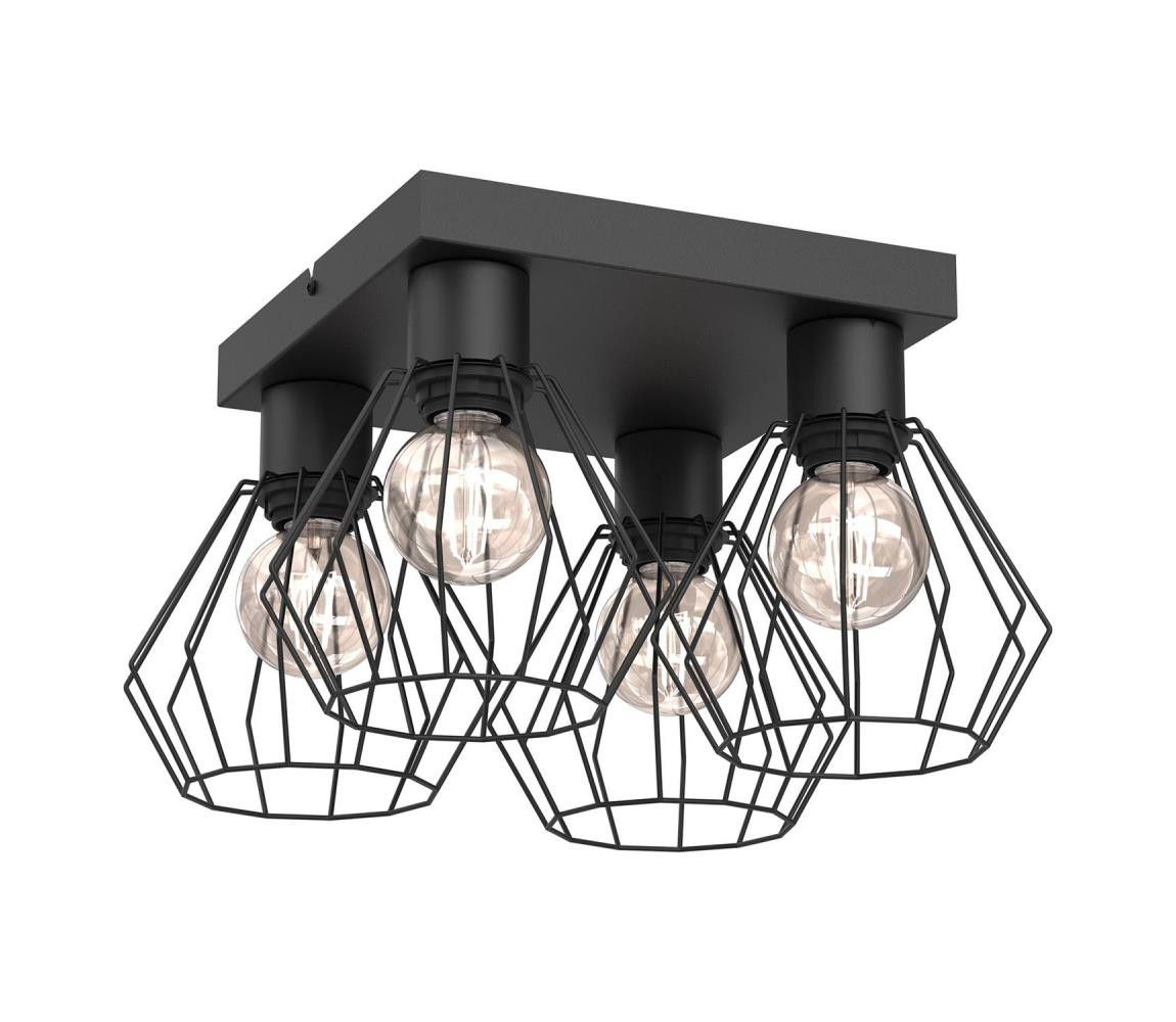 Bodové svítidlo LETI 4xE27/15W/230V černá