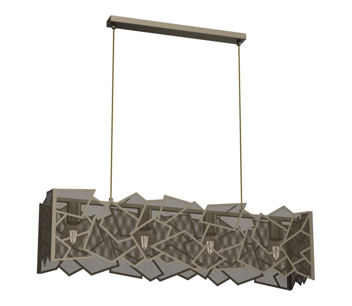 Lustr na lanku CAMO 4xE27/15W/230V zlatá