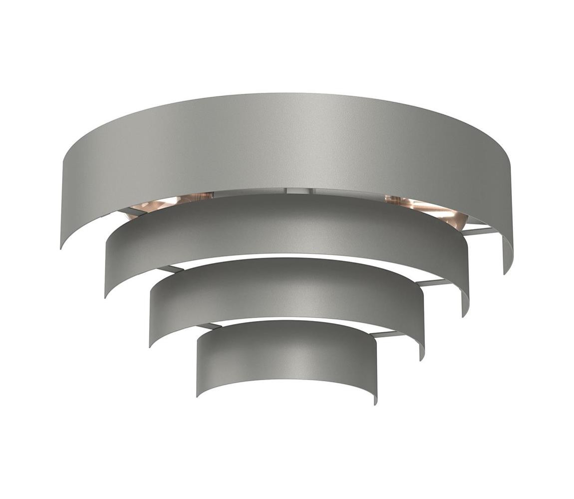 Nástěnné svítidlo RINGS 2xE27/15W/230V šedá