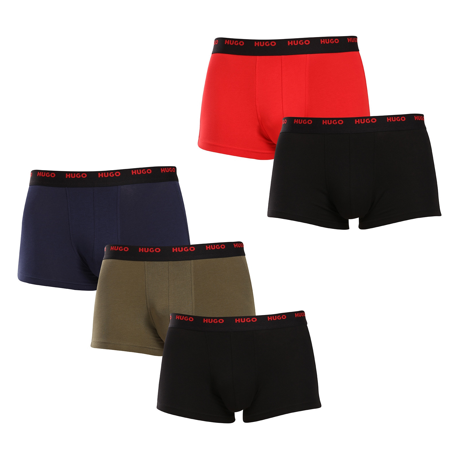 5PACK pánské boxerky HUGO vícebarevné (50479944 967) M, trenky / trenýrky