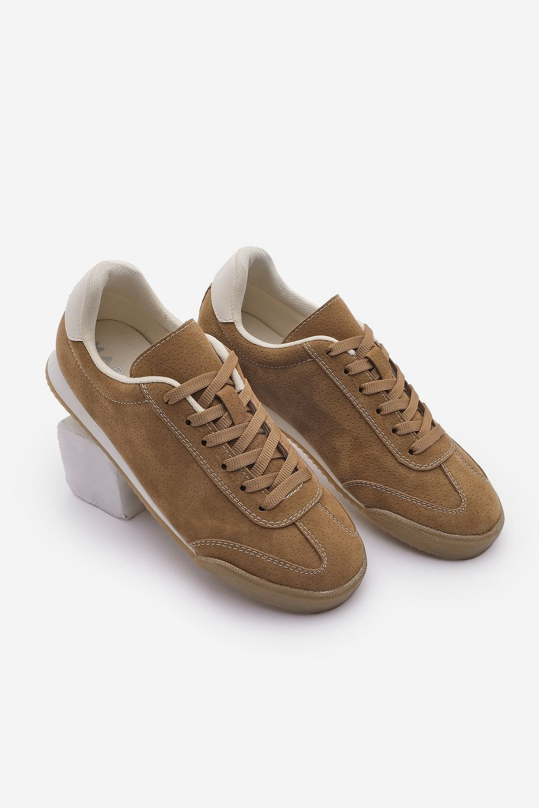 Marjin Women's Sneaker Suede Sneakers Cerile Tan Suede