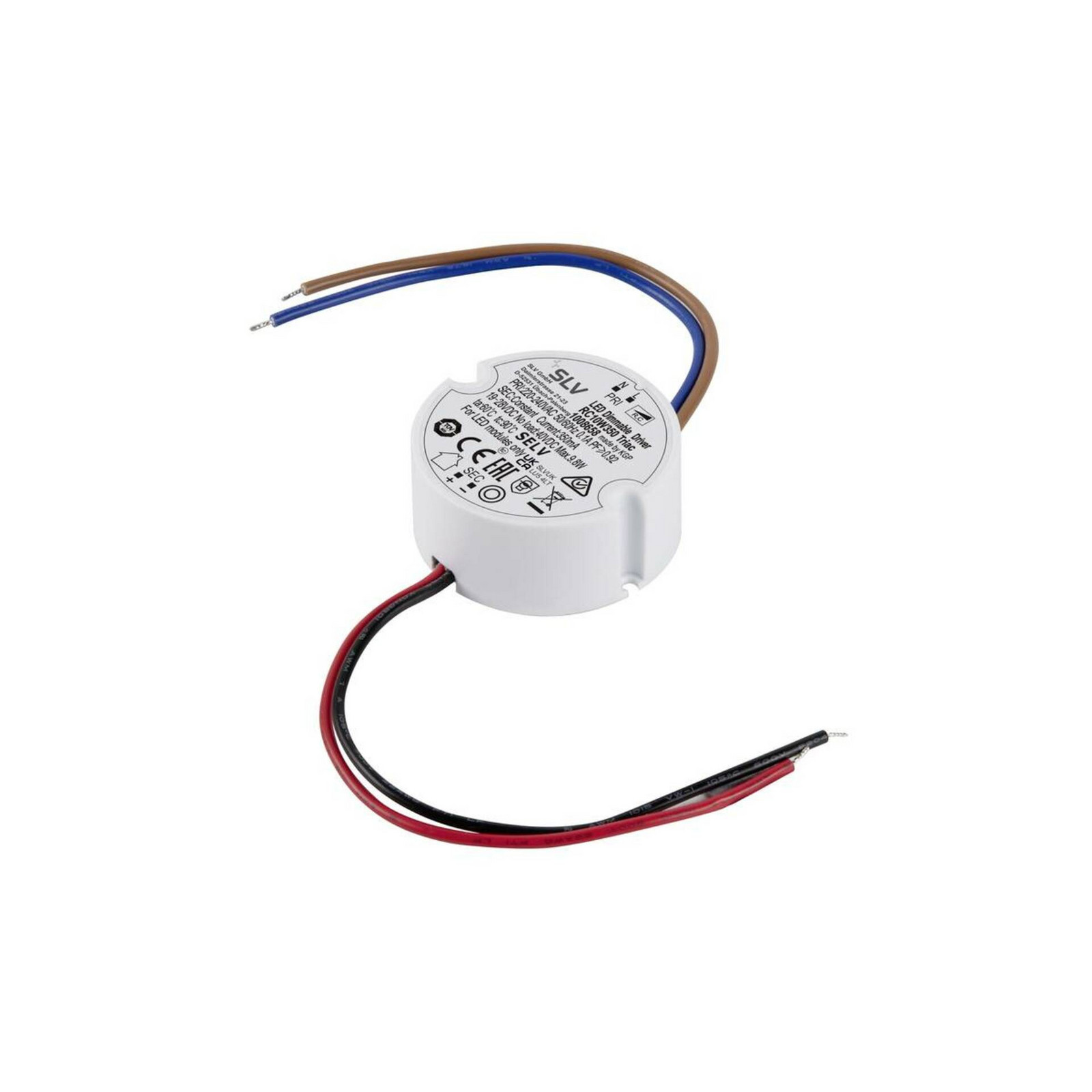 BIG WHITE (SLV) LED ovladač 10W 350mA, fázové stmívání, kulatý 1008658