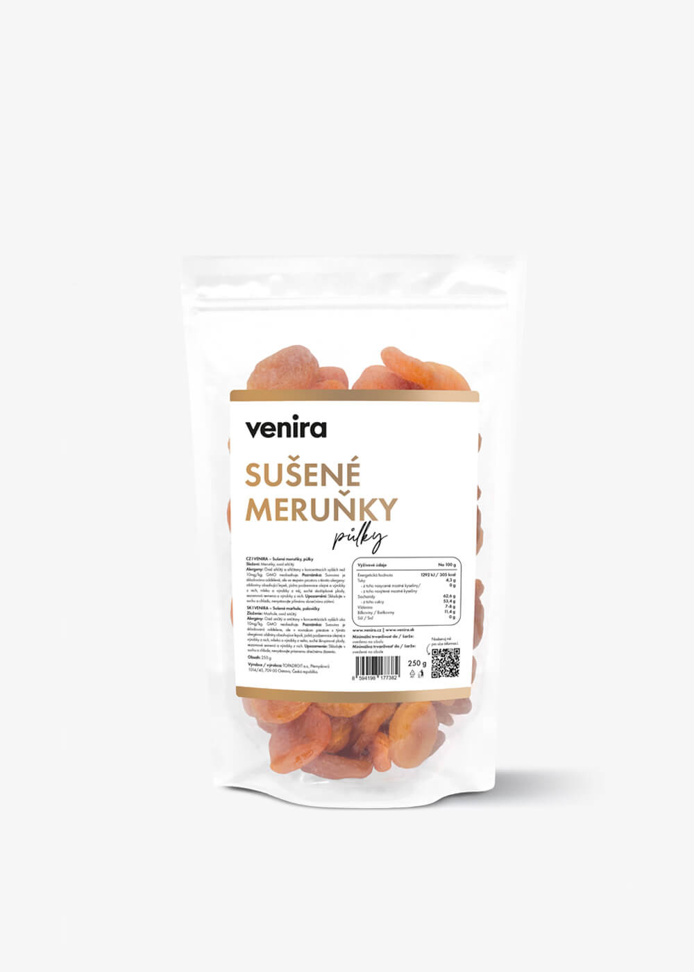 VENIRA sušené meruňky, 250 g