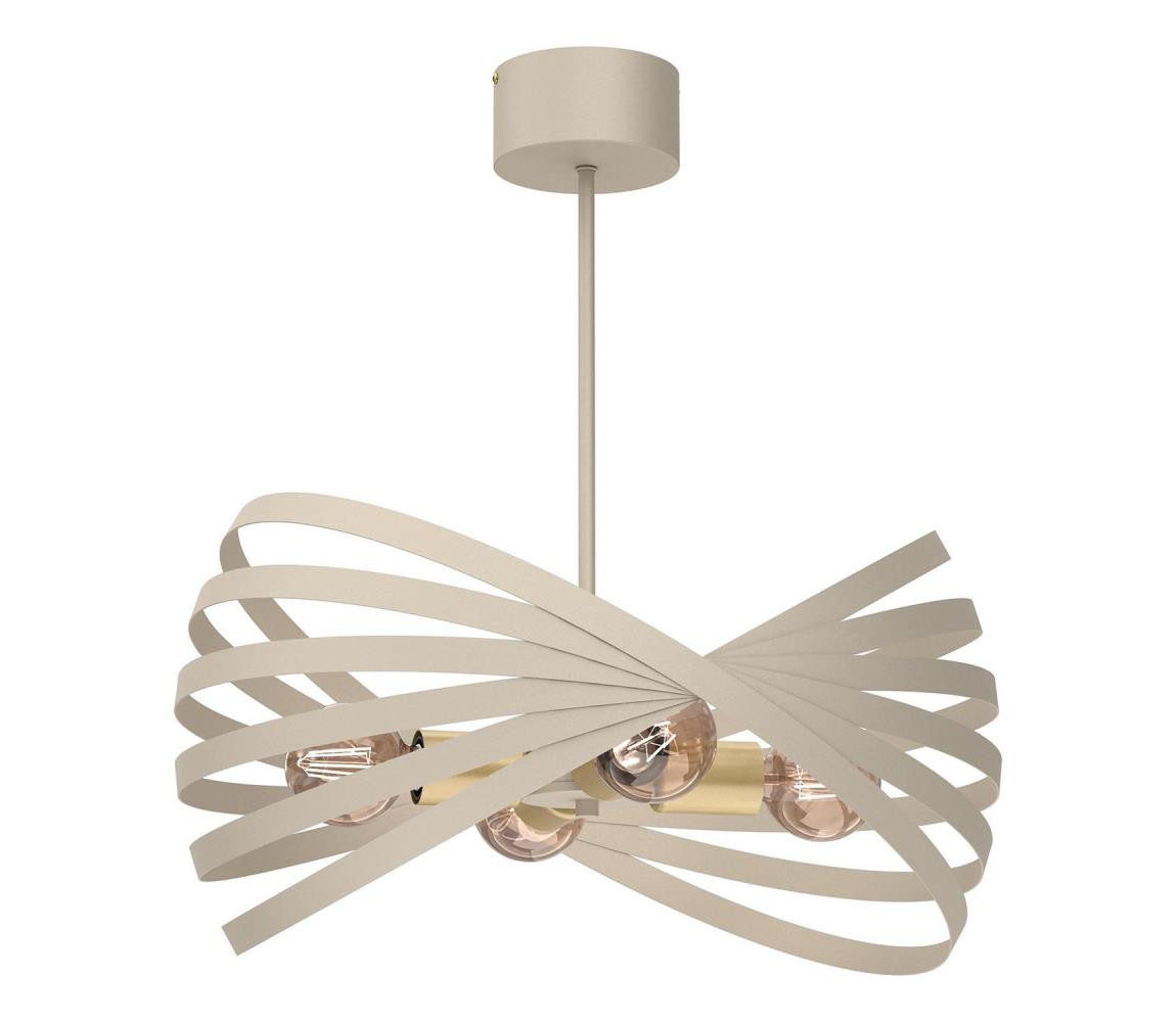 Lustr na tyči SPARKLE 4xE27/15W/230V béžová