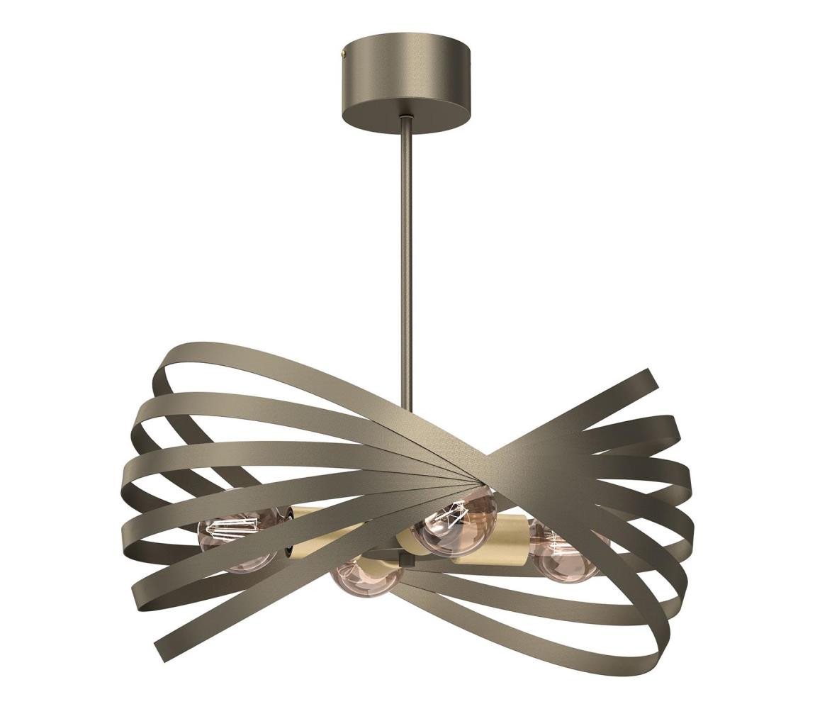 Lustr na tyči SPARKLE 4xE27/15W/230V mosaz