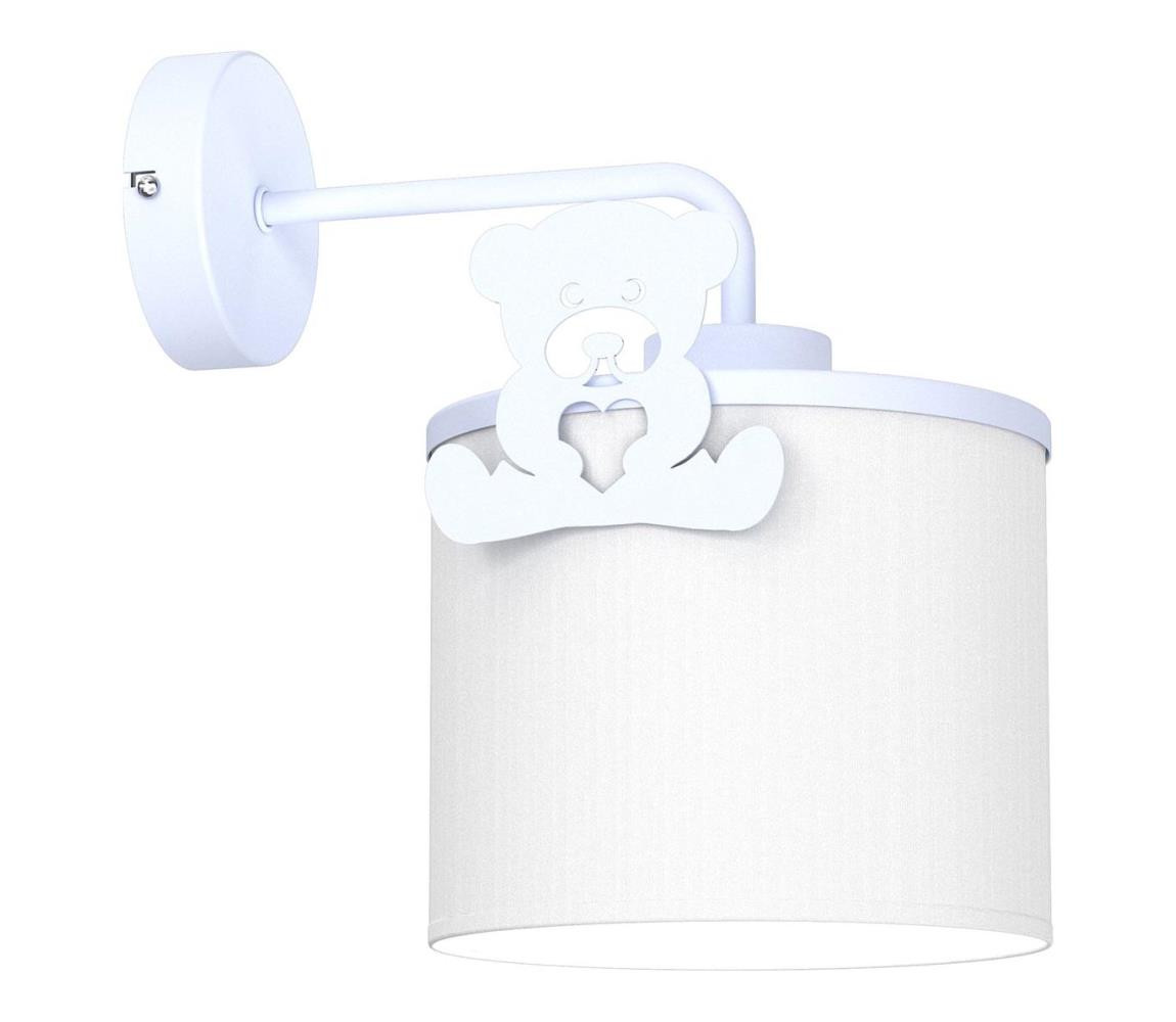 Dětská nástěnná lampa SWEET 1xE27/15W/230V bílá/modrá/medvídek