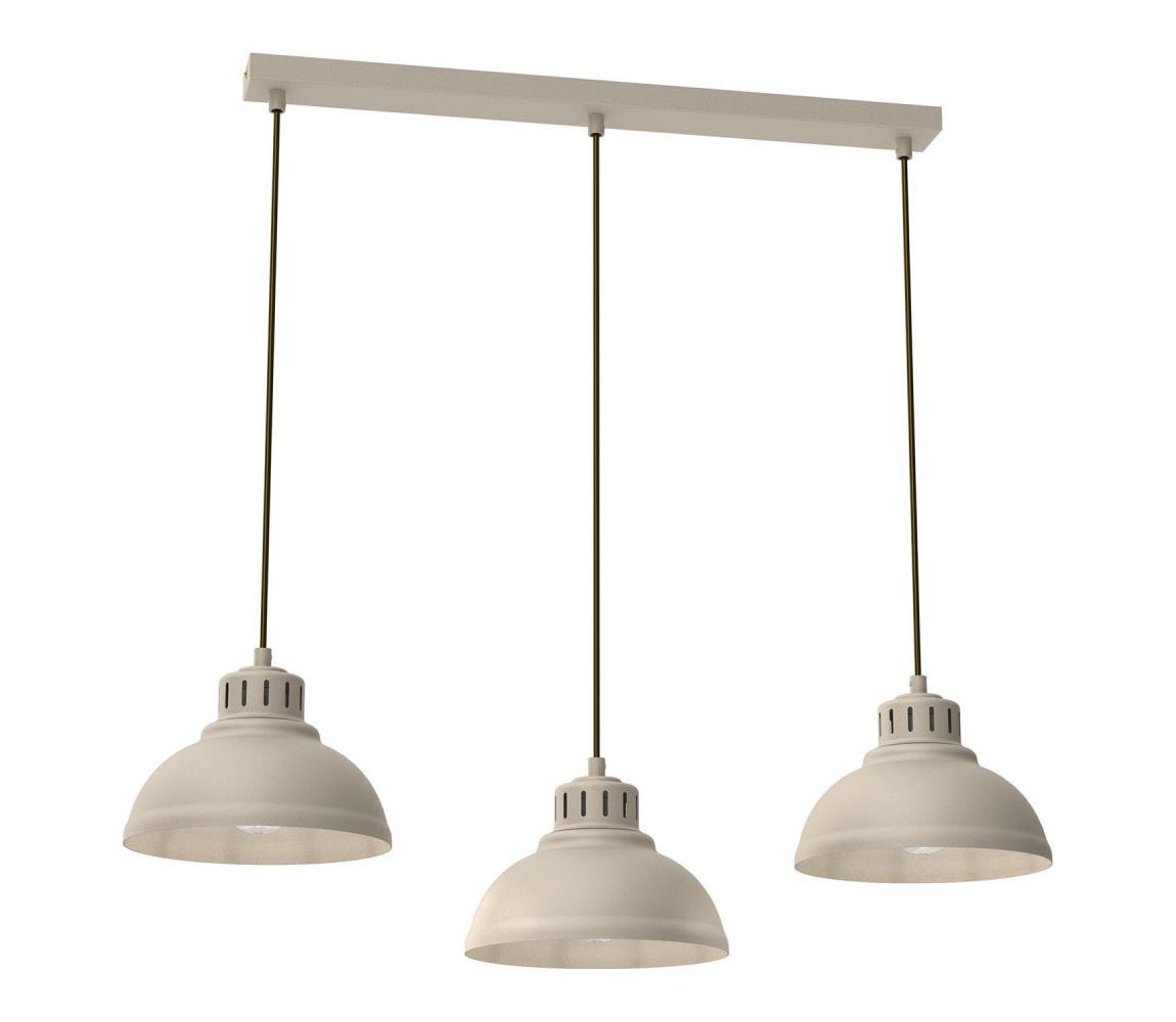 Lustr na lanku SVEN 3xE27/15W/230V béžová