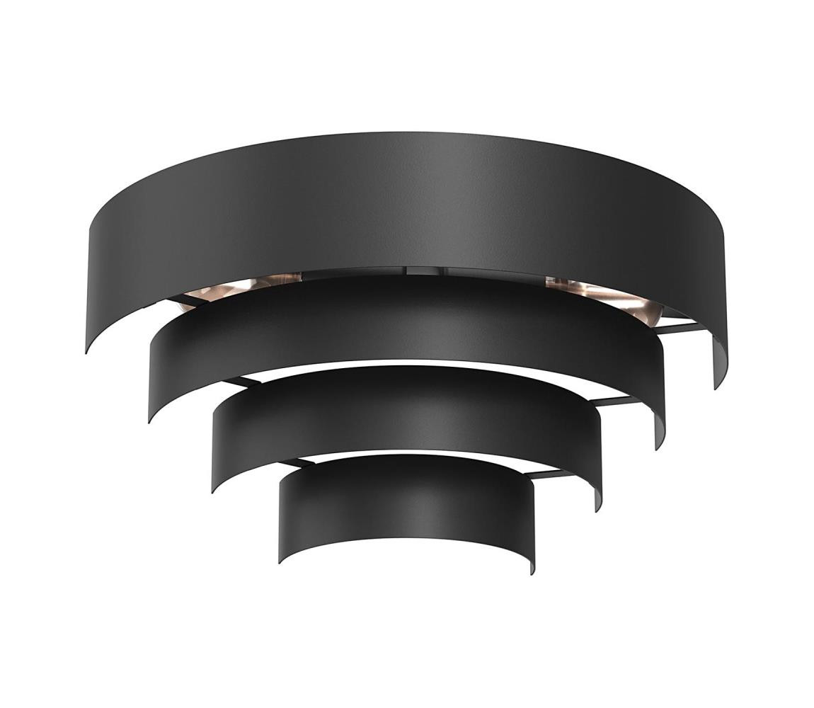 Nástěnné svítidlo RINGS 2xE27/15W/230V černá